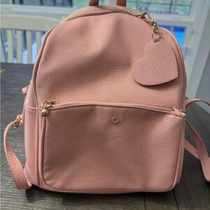 LC Lauren Conrad Blush Backpack with Heart Charm